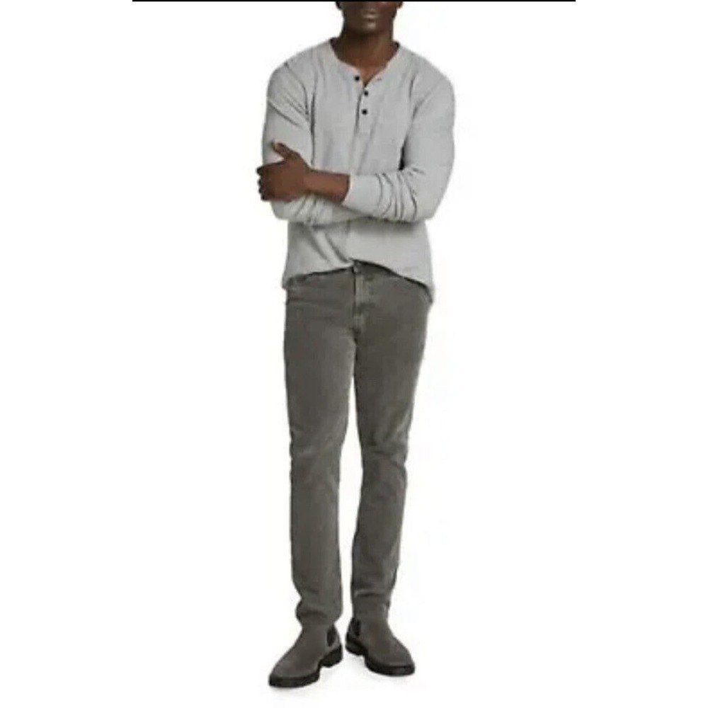 NWT AG Tellis Men's Modern Slim Fit Corduroy Jeans Dark Rock Grey ~Size 40X34